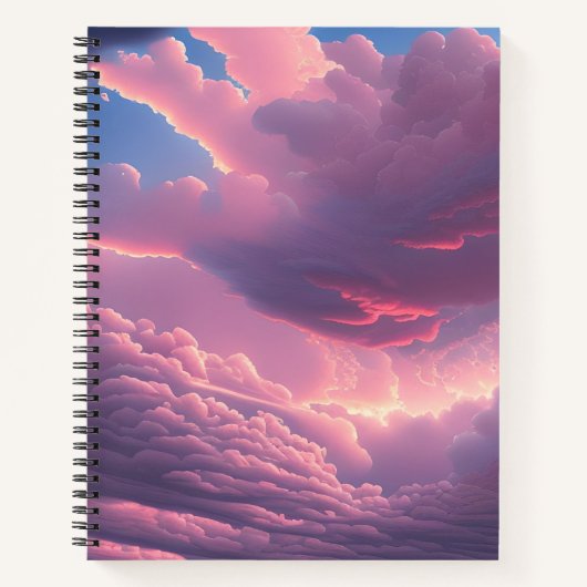 Roze zachte wolken notitieboek (Voorkant)