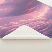 Roze zachte wolken sherpa deken (3/4)
