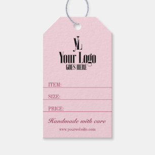 Roze Zakelijk Logo Kledingboetiek Prijskaartje Cadeaulabel