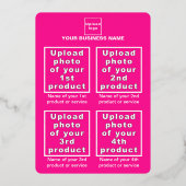 Roze Zakelijk Merk op Valentijn Folie Feestdagenkaart (Achterkant)