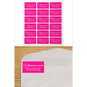 Roze Zakelijke Adreslabels Etiket