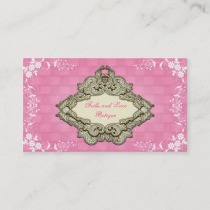 Roze Zakelijke Kaarten voor Fancy Shabby Chic Boet Visitekaartje