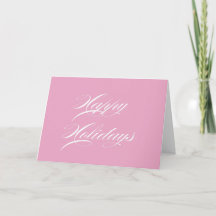 Roze Zalige Feestdagen Kaarten