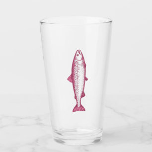 Roze zalm forel glas voor bierdrinkers