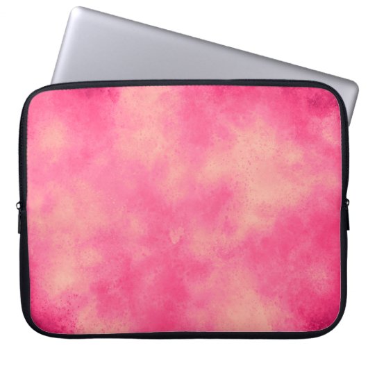 Roze Zand Cloud Effect Electronics Bag Laptop Sleeve (Voorkant)