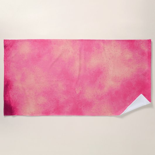 Roze zand Cloud Effect Strandlaken (Voorkant)