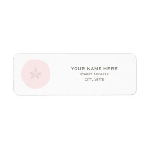 Roze Zand Dollar Bruiloft Adres Label