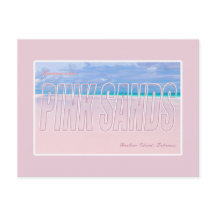 Roze zand, Harbour Island, Bahamas Briefkaart
