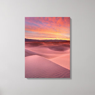 Roze zandduinen, Death Valley, CA Canvas Afdruk
