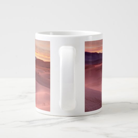 Roze zandduinen, Death Valley, CA Extra Grote Mok (Achterkant)