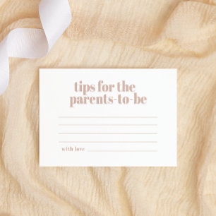 Roze zandsteen typografie Baby ouder tips Notitiekaartje
