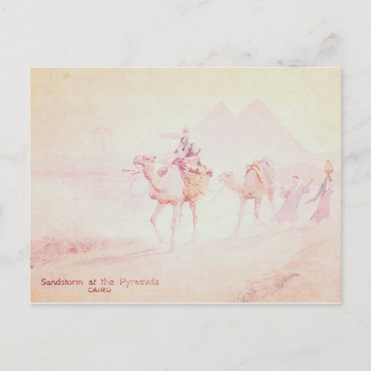 Roze zandstorm op Pyramids Briefkaart (Voorkant)
