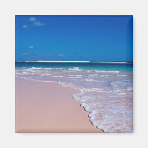 Roze zandstrand bij Conch Bay, Cat Island, Magneet
