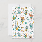 Roze zangvogel met dierenband kaart (Achterkant)