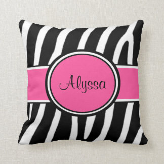 Roze Zebra Afdrukken Aangepaste Pillow Kussen
