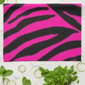 Roze zebra afdrukontwerp theedoek (Gevouwen)