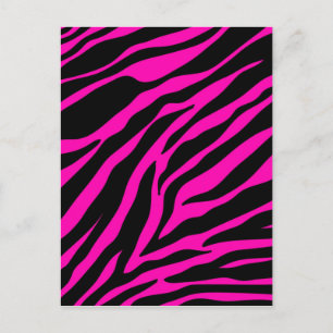 roze zebra briefkaart