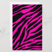 roze zebra briefpapier (Voorkant / Achterkant)