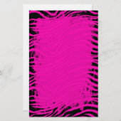 Roze Zebra briefpapier (Voorkant / Achterkant)