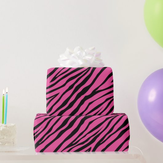 Roze Zebra Dierenprint Cadeaupapier (Feestgeschenken)