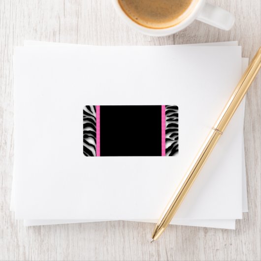 Roze Zebra Etiket (Insitu)