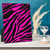 roze zebra fotoplaat (Zijkant)