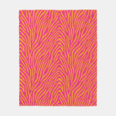 Roze Zebra gestreept Achtergrondkleur wijzigen Fleece Deken (Voorkant)