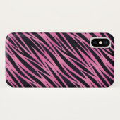 Roze zebra gestreepte achtergrond Case-Mate iPhone case (Achterkant (horizontaal))