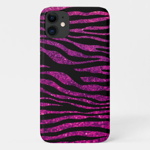 Roze Zebra, glitter Zebra, Zebra Print, Stripes iPhone 11 Hoesje