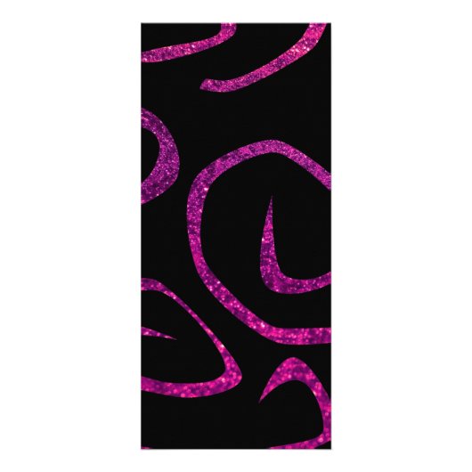 Roze Zebra, glitter Zebra, Zebra Print, Stripes Reclamekaart (Achterkant)