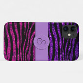 Roze Zebra, Groene Zebra, Glitter Zebra, Monogram Case-Mate iPhone Case (Achterkant (horizontaal))