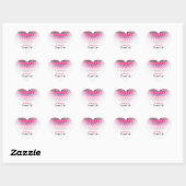 Roze zebra hart Sweet 16-feeststicker Hart Sticker (Vel)