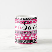 Roze zebra hart Sweet 16 Mok (Center)
