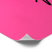 Roze zebra kerstboom poster (Hoek)