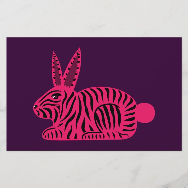 Roze Zebra konijn (Voorkant)