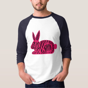 Roze Zebra konijn T-shirt