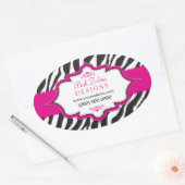 Roze Zebra lint promotionele Stickers (Envelop)