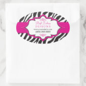 Roze Zebra lint promotionele Stickers (Tas)