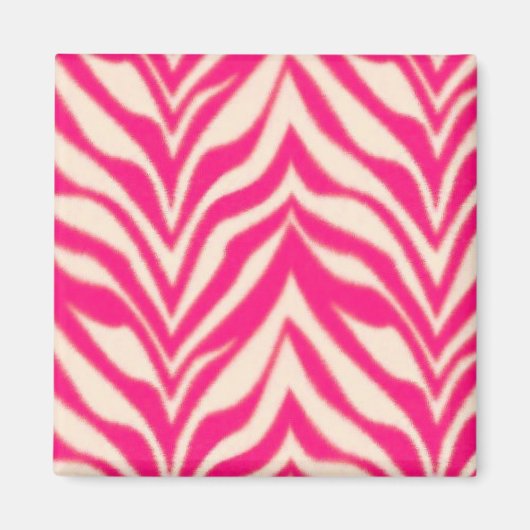 Roze Zebra Magneet (Voorkant)
