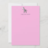 Roze zebra notitiekaartje (Voorkant)