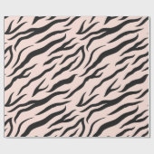 Roze Zebra Pattern Cadeaupapier (Vlak)