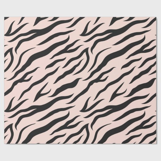 Roze Zebra Pattern Cadeaupapier (Vlak)