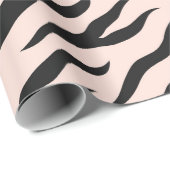 Roze Zebra Pattern Cadeaupapier (Rol Hoek)