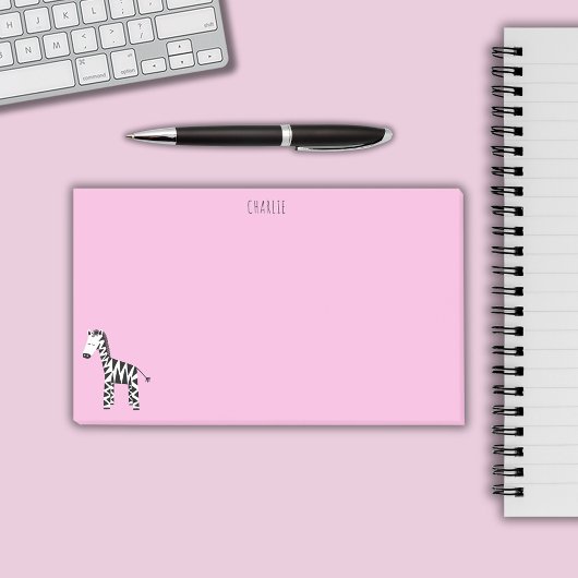 Roze zebra post-it® notes