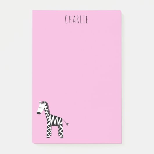 Roze zebra post-it® notes (Voorkant)