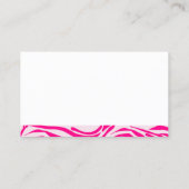 Roze zebra print afsprakenkaartje (Achterkant)
