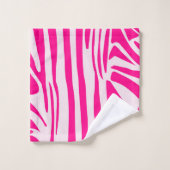 Roze zebra print bad handdoek (Wasdoekje)