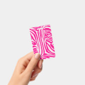 Roze zebra print badge (Handheld)