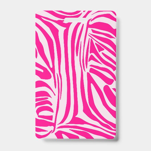 Roze zebra print badge (Voorzijde)