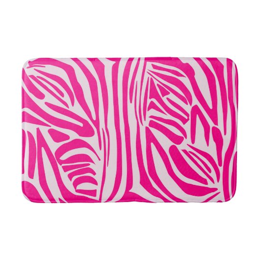 Roze zebra print badmat (Voorkant)